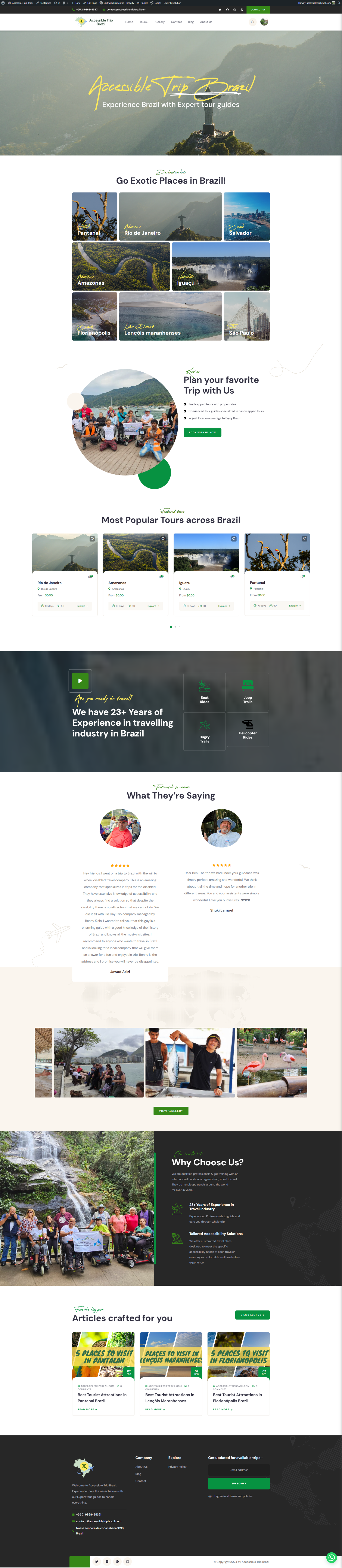 Travel agency website